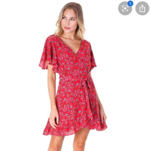 Jack by BB Dakota Dresses & Skirts - Jack By BB Dakota Ruby Friendly Fire Wrap Dress 4